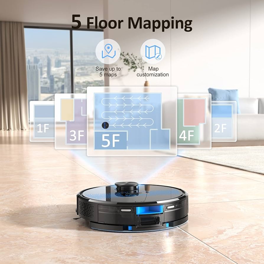 Lubluelu L15 Max Robot Vacuum - 3-in-1, 5500Pa, Auto-Charge