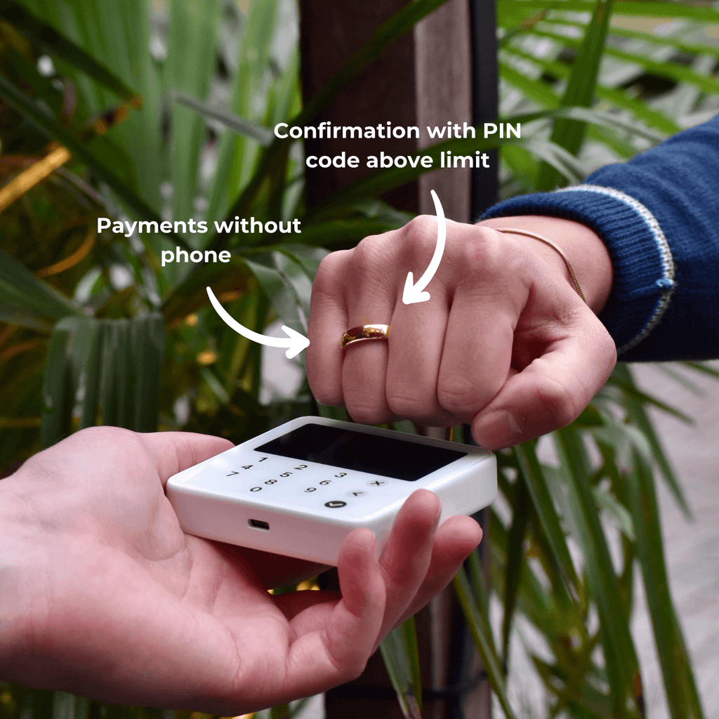 Bague de paiement sans contact en métal doré | Atlantis