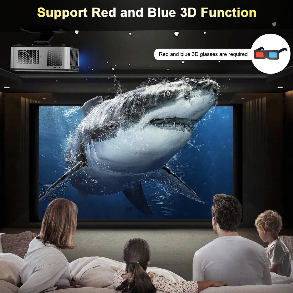 HORLAT 45000 Lumens 4K UHD Smart Home Cinema Projector & Stand