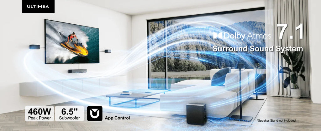 ULTIMEA Poseidon D80 7.1 Wireless Sound Bar with Dolby Atmos