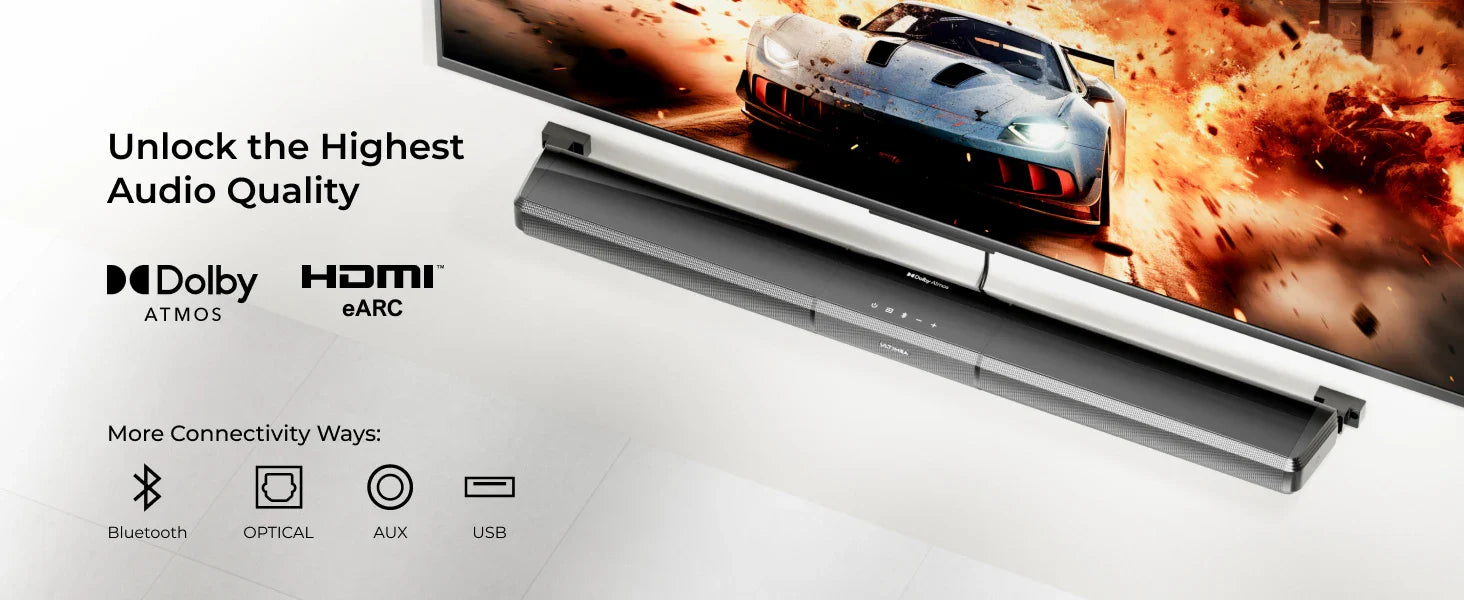 ULTIMEA Apollo S80 5.1 Lighting Sound Bar with Dolby Atmos