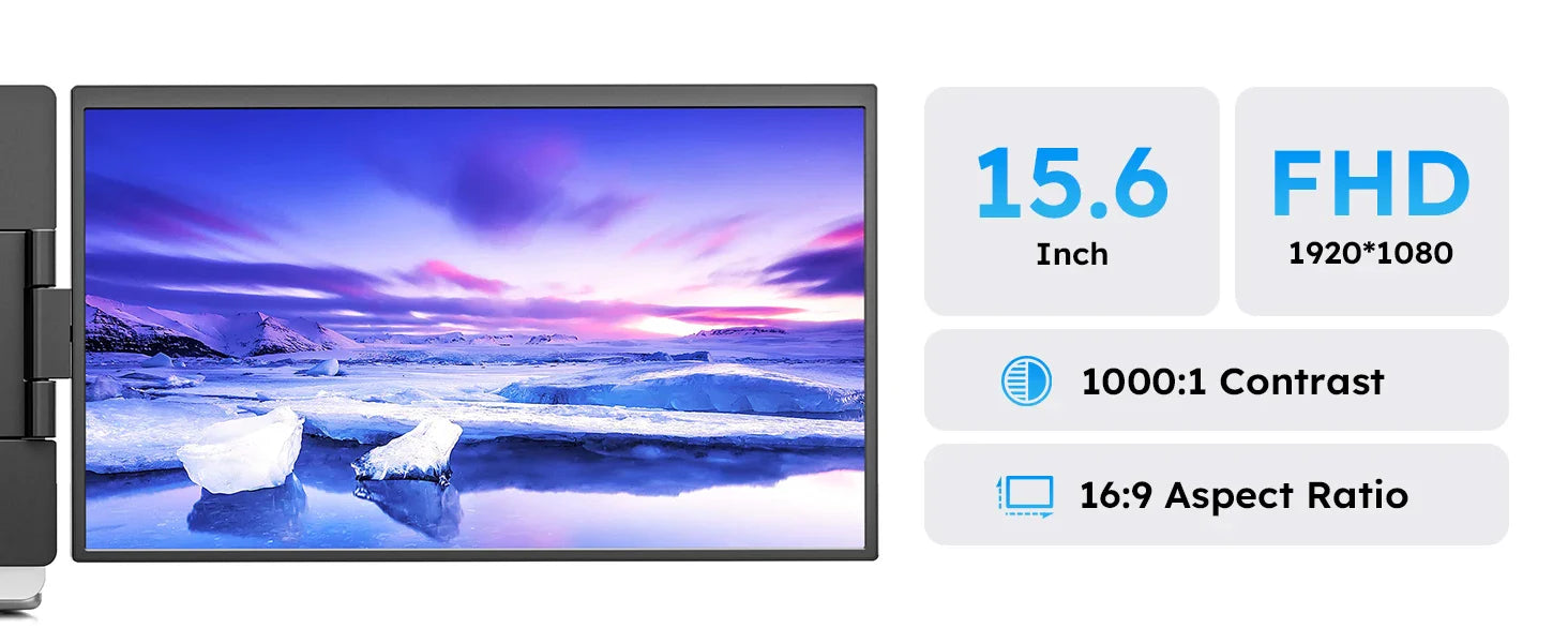 DOPESPLAY Full HD 15.6" Portable Monitor and Laptop Screen Extender