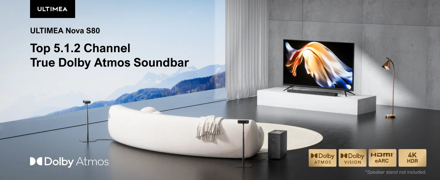 ULTIMEA Nova S80 5.1.2 Wireless Sound Bar with Dolby Atmos