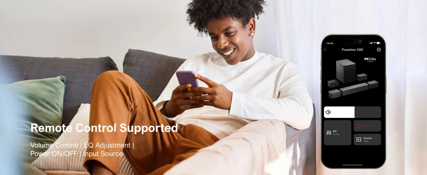 ULTIMEA Poseidon D80 7.1 Wireless Sound Bar with Dolby Atmos