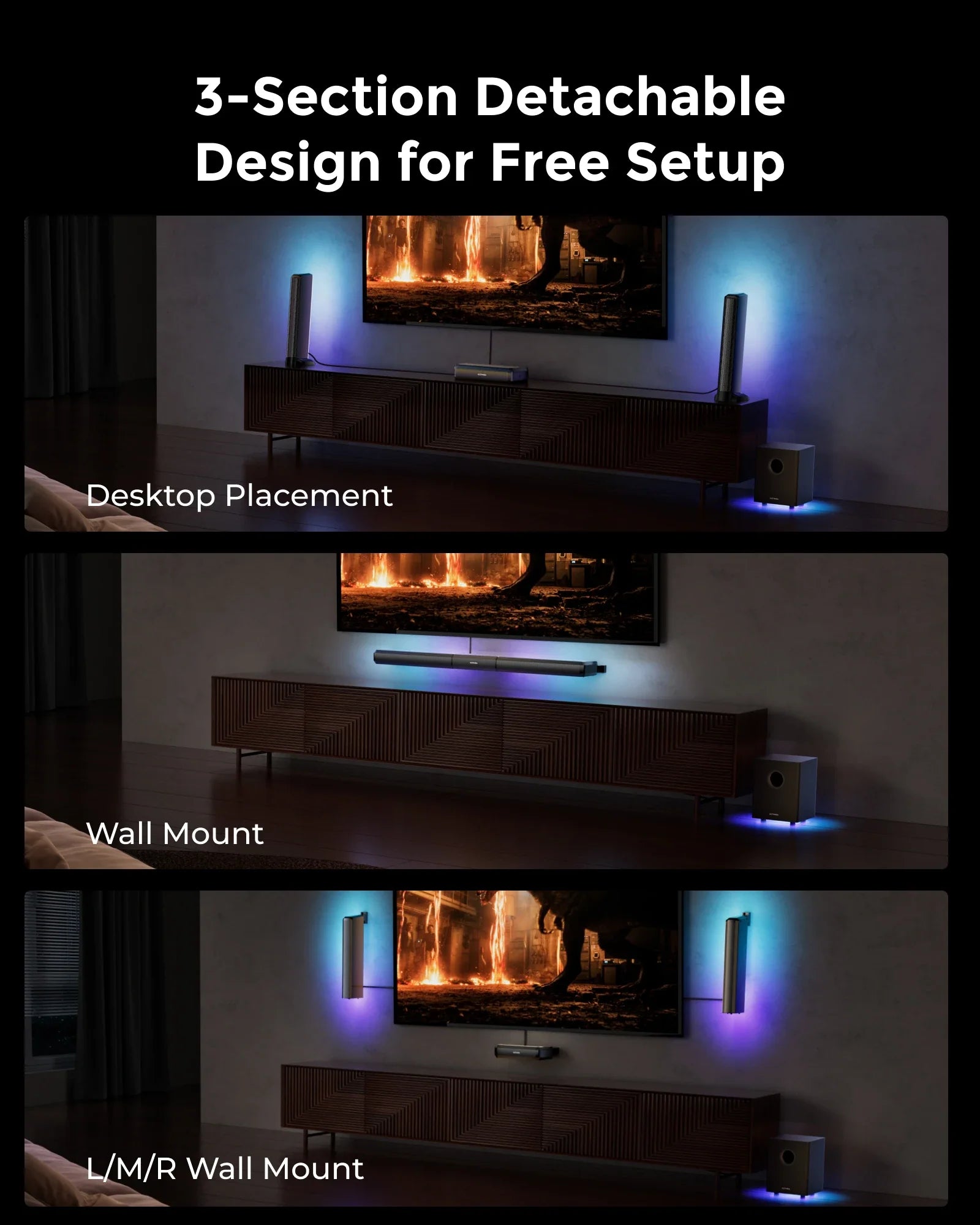 ULTIMEA Apollo S80 5.1 Lighting Sound Bar with Dolby Atmos