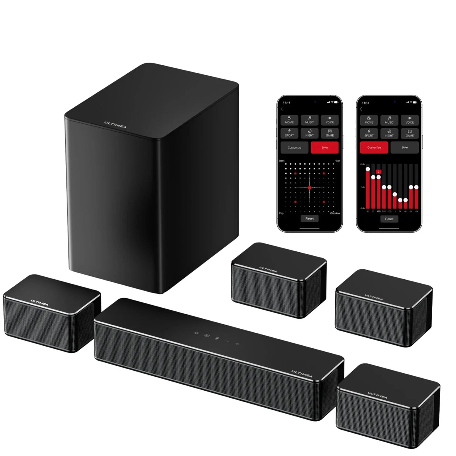 ULTIMEA Poseidon D70 7.1 Wireless Sound Bar with Dolby Atmos