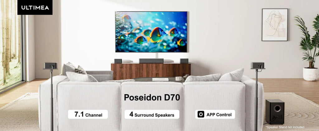 ULTIMEA Poseidon D70 7.1 Wireless Sound Bar with Dolby Atmos