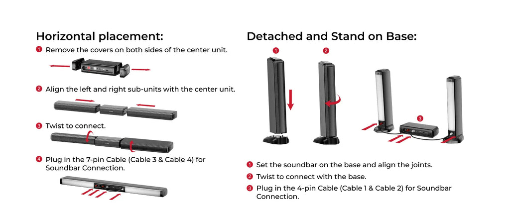 ULTIMEA Apollo S80 5.1 Lighting Sound Bar with Dolby Atmos