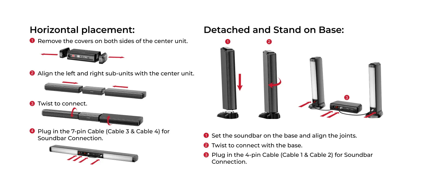 ULTIMEA Apollo S80 5.1 Lighting Sound Bar with Dolby Atmos