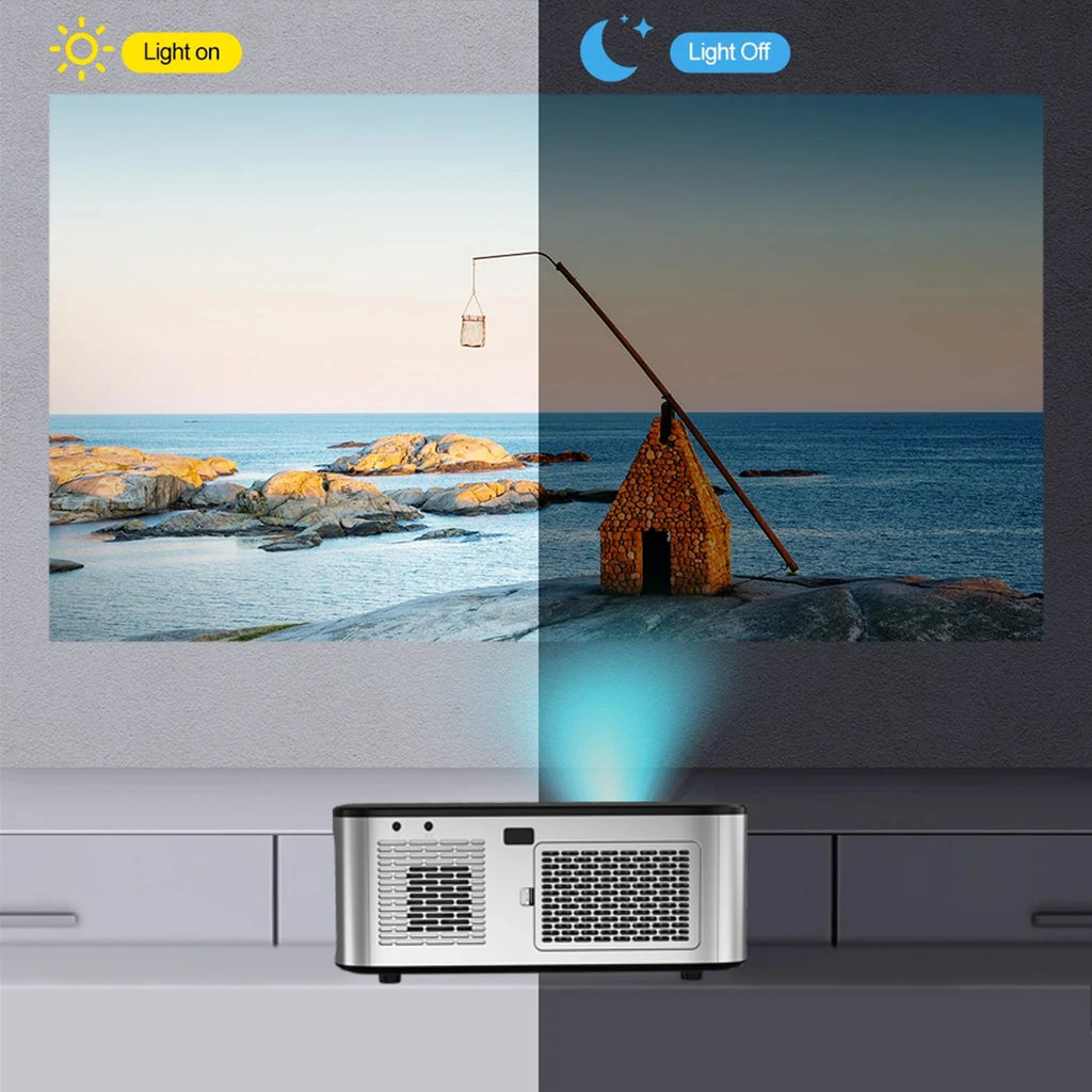 HORLAT 35000 Lumens 4K Smart Home Cinema Projector & Stand