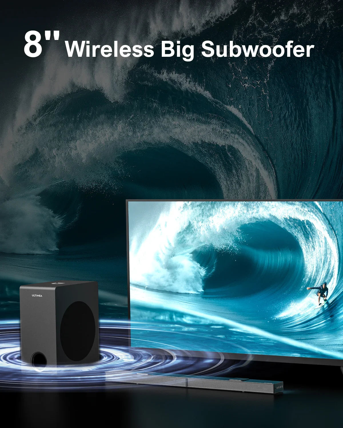 ULTIMEA Nova S80 5.1.2 Wireless Sound Bar with Dolby Atmos