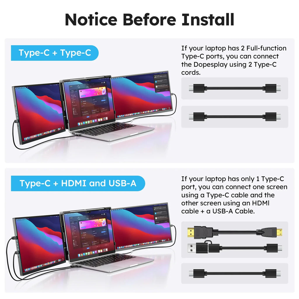 DOPESPLAY Full HD 15.6" Portable Monitor and Laptop Screen Extender