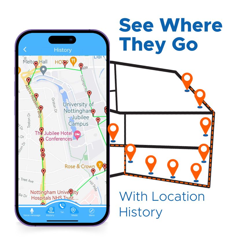 GPS Tracker Keyring for Dementia & Elderly Safety