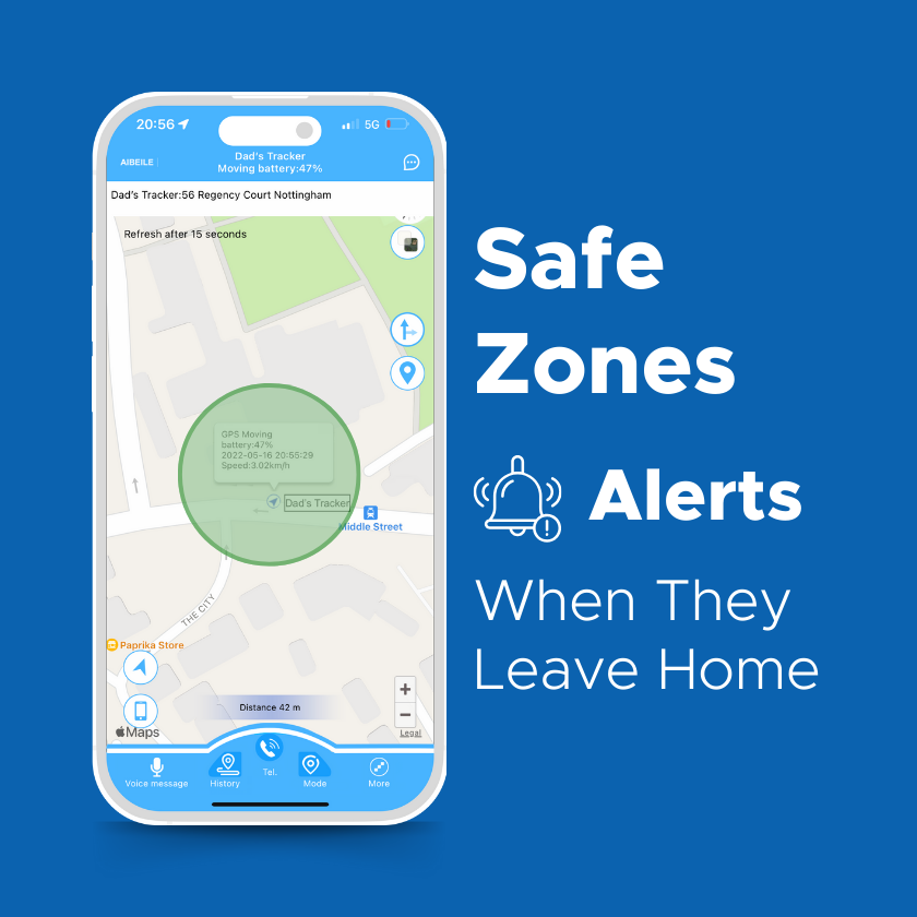 GPS Tracker Keyring for Dementia & Elderly Safety