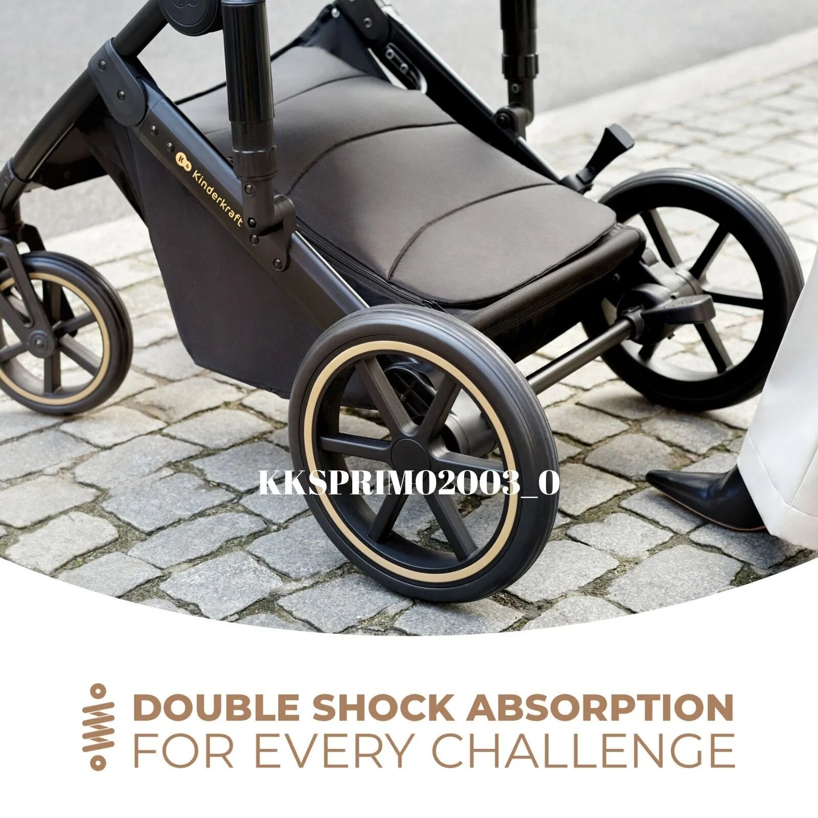 Kinderkraft 3-in-1 Mink Pro Prime 2 Travel System with Car Seat - Venezian Black